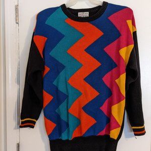 Outside Influence Sweater with Zigzag design